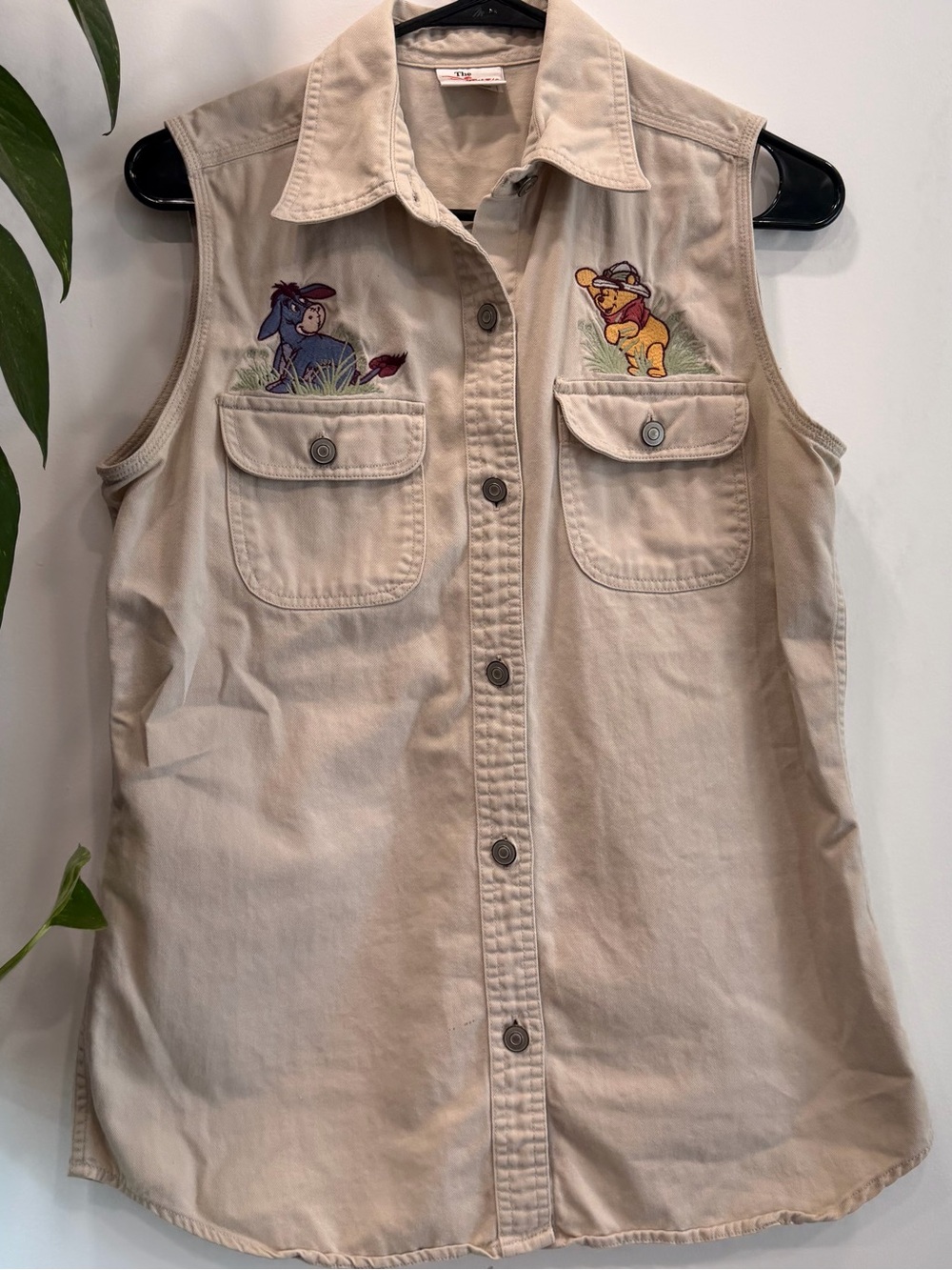 Vintage Disney Safari Winnie the Pooh and Eeyore Embroidered Top Women’s M 90s